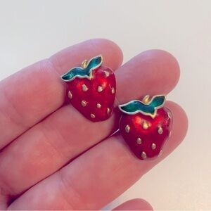 Strawberry Shaped Earrings 1980’s